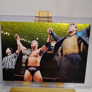 WWE Wrestling Photo Card — Gold and Black